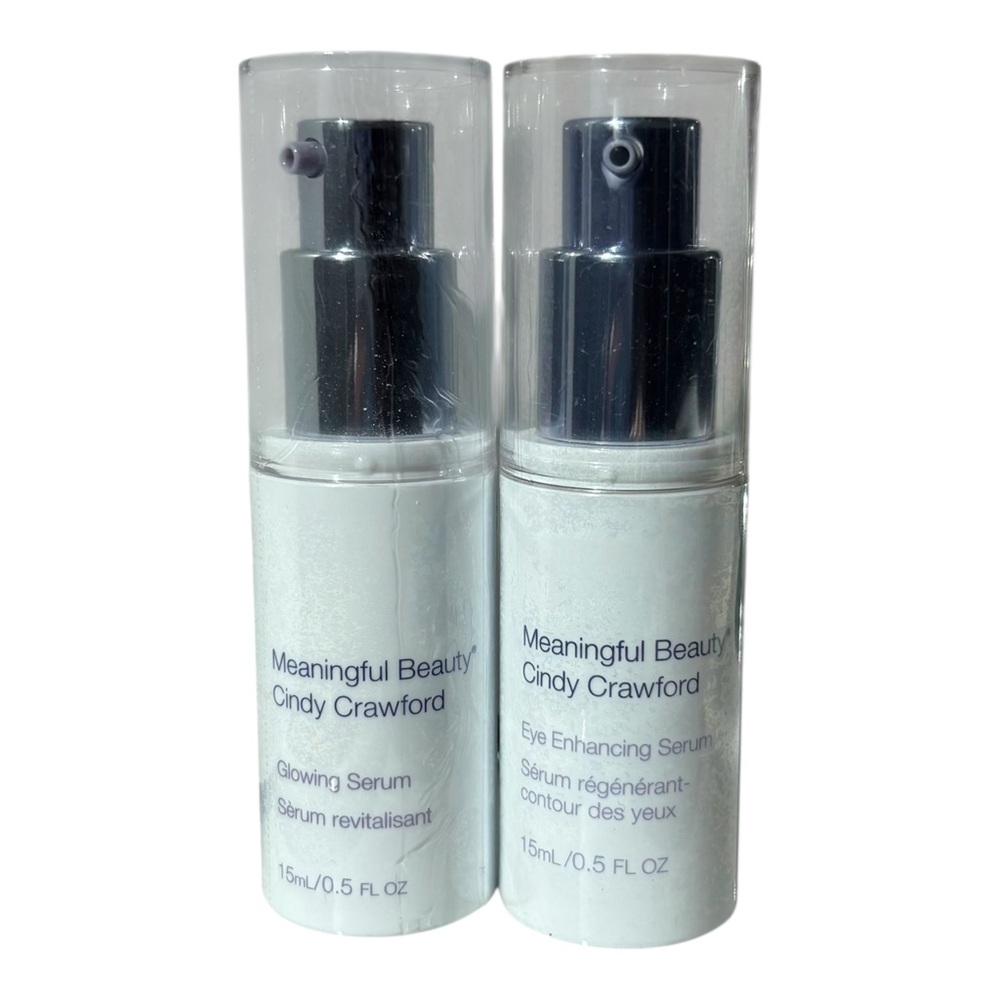 NEW x2 Meaningful Beauty Glowing Serum & Eye Enhancing Serum MB Skincare